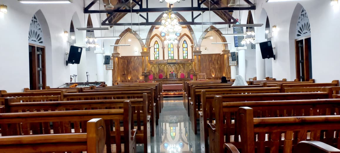 Inside Cox Memorial CSI Church Thirupuram