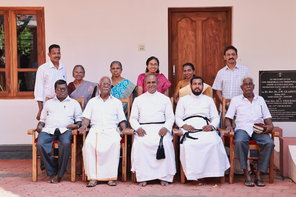 Senior members and clergy gathering