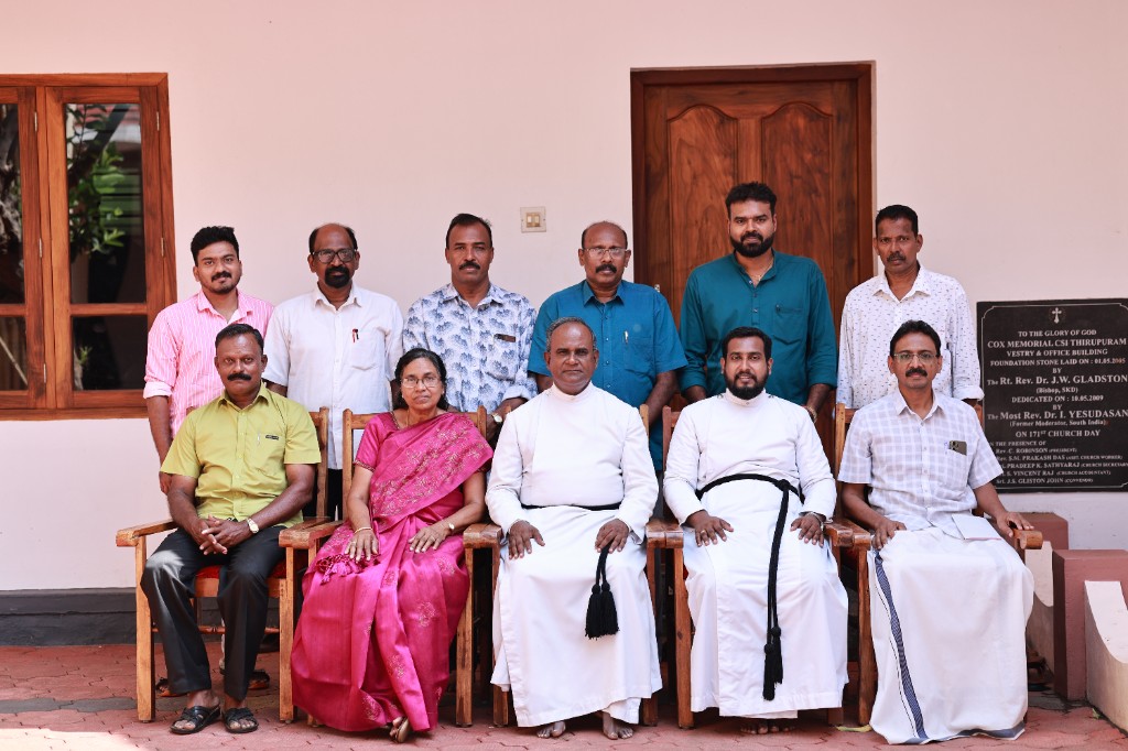 Church committee members group portrait