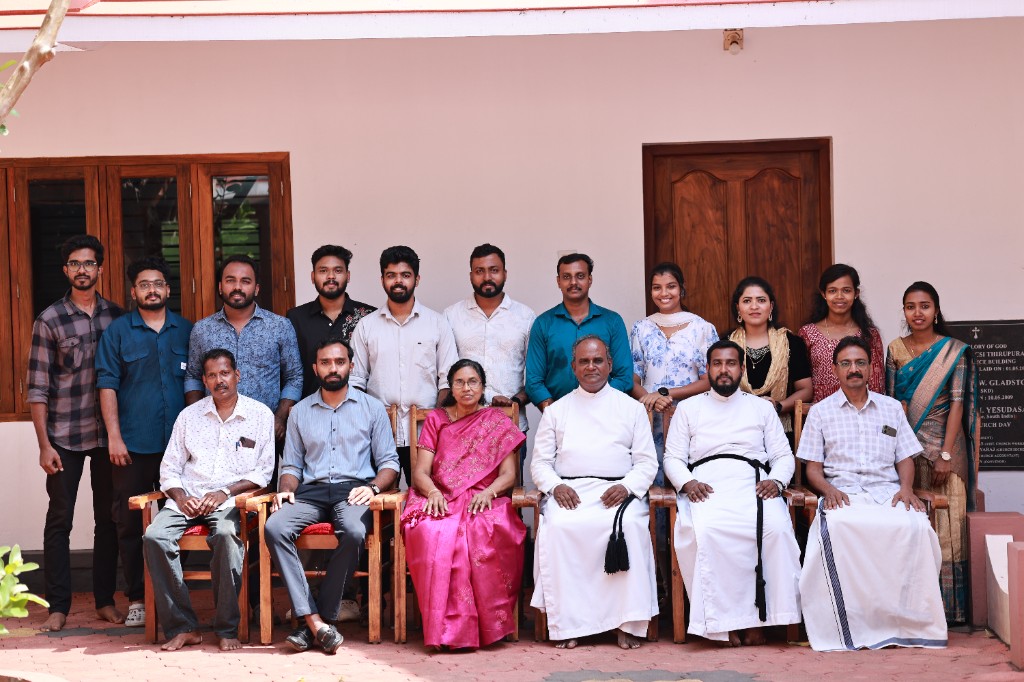 Youth fellowship and clergy group photo